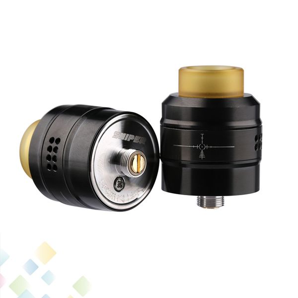 

Authentic Demon Killer Sniper RDA Vaporizer Atomizer 24MM Airflow Control Peek insulators Fit 510 Mod E Cigarette DHL Free