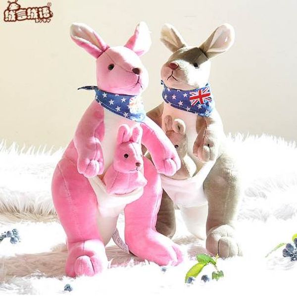 Ryry 12,6 polegadas macias brinquedos de pelúcia Austrália canguru carregando um bebê recheado animais de pelúcia kangaroo Motherson coleção crianças brinquedos