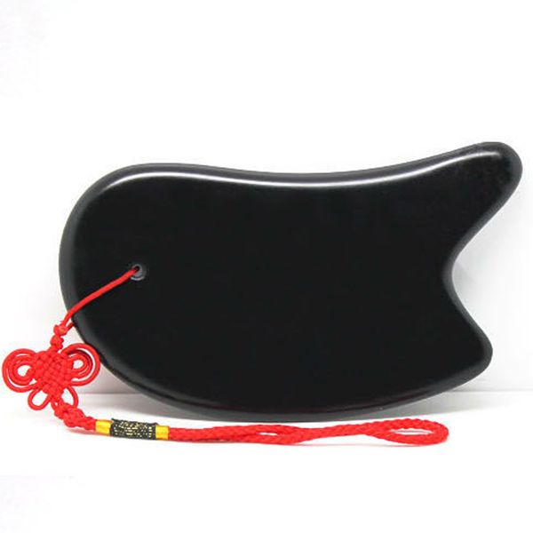 

natural black needle stone scraping board cutting board, Silver