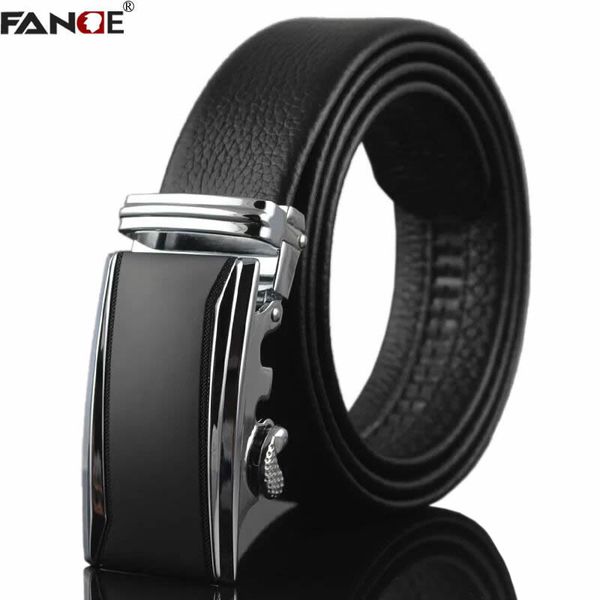 

fange male genuine leather belt men cowskin leather belt automatic buckle fashion designer men's belts fg1129e, Black;brown