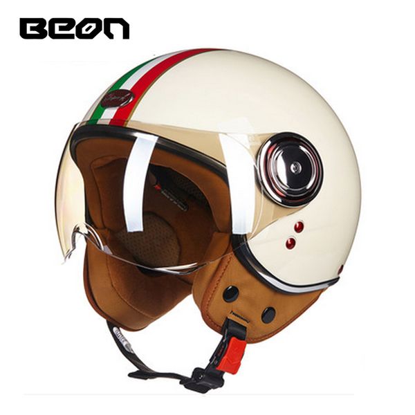 

beon motorcycle scooter helmet 3/4 open face halmet motocross vintage casque moto casque casco motocicleta capacete 110b
