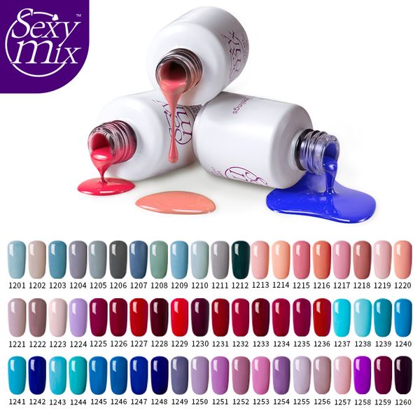 

mix 60 color soak off uv nail gel polish long lasting salon gel nail varnish manicuer 3d art design painting lacquer, Red;pink