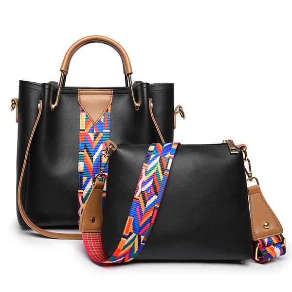 

Женщины сумки сумки кожа Top-handle 2 шт. композитный набор сумка горячие роскошные бренд дамы сумки на ремне