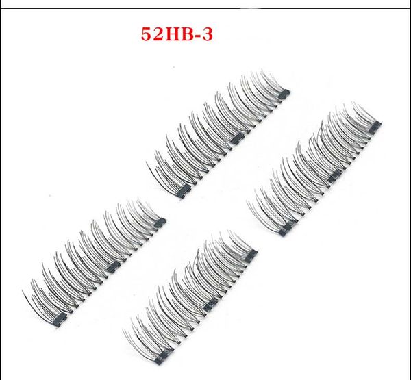

natural long magnetic lashes hand made false eyelashes 24p 52hb ct01 ct03 3 magnets dhl free