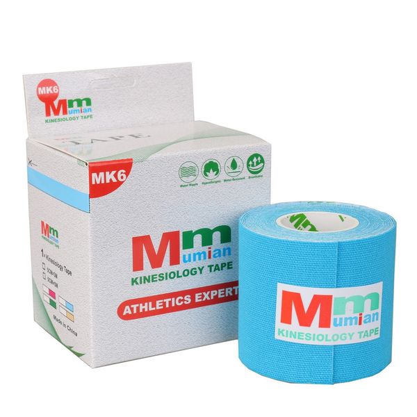 

mumian 3m kinesiology cotton elastic adhesive muscle tape sports roll care bandage support with case