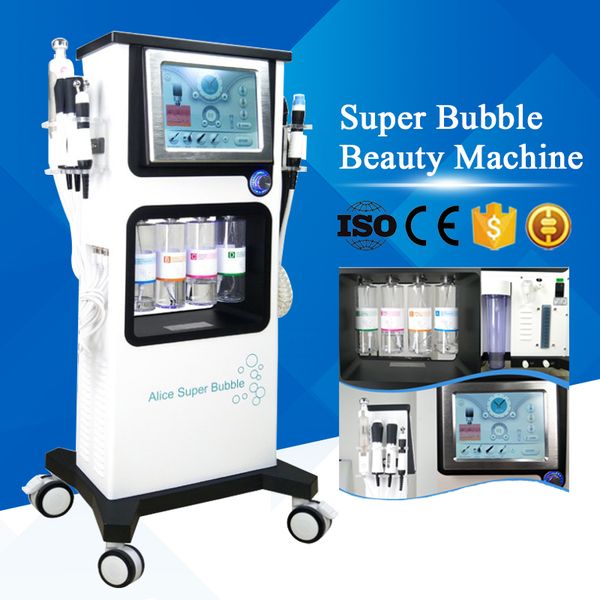 

2018 новый супер пузырь hydrafacial машина уход за кожей лица омоложение воды пилинг кожи поры очистки гидро дермабразия салон оборудования, Black;white