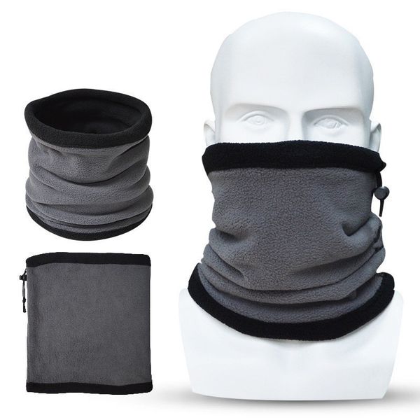 

jamont design popular double layers multipurpose polar fleece neck warmer ear warmer, mask hat for promotion braga cuello, Blue;gray