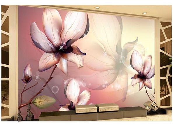 

beautiful flower blossoming living room tv background wall wall mural p wallpaper