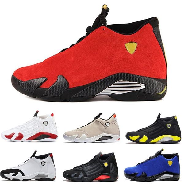 

14s men basketball shoes 14 black toe fusion varsity red suede thunder men designer desert sand dmp women sports shoes sneakers