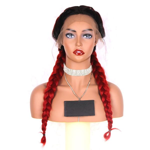 

Бесплатная доставка естественный вид длинные темные корни ломбер Красный синтет