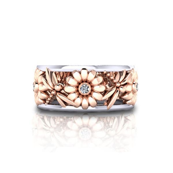 Кристалл Цветок Стрекозы Кольцо кольца Пальца Мода Женщины Кольца Свадебные Ювелирные Изделия Подарок и Песчаный