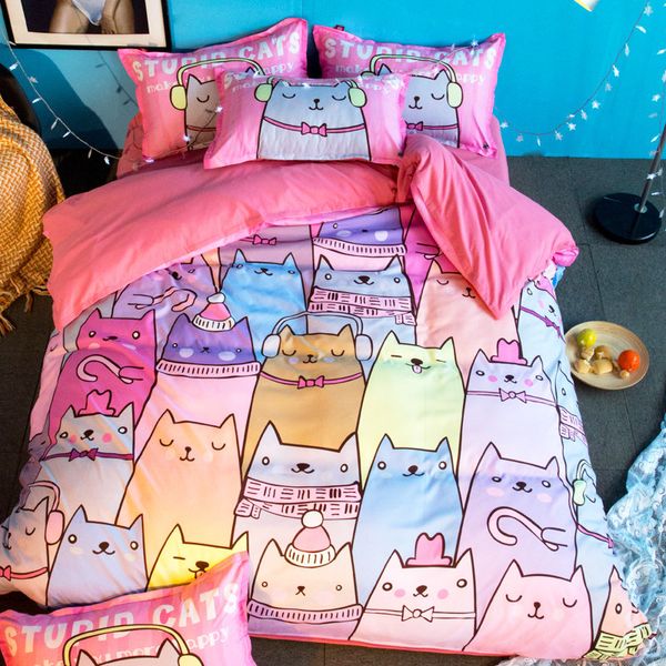 Children Girl Favorite Cute Pink Cat Lion Tiger Kitty Cartoon
