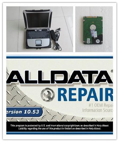 

alldata software repair tool disk 1000gb auto installed in lapcf19 touch screen diagnostic computer for car and truck i5 4g