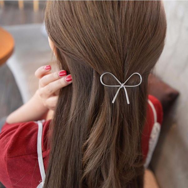 

women fashion hair accessories geometric openwork butterfly hairpin hair clips pin headdress hair accessories, Golden;silver