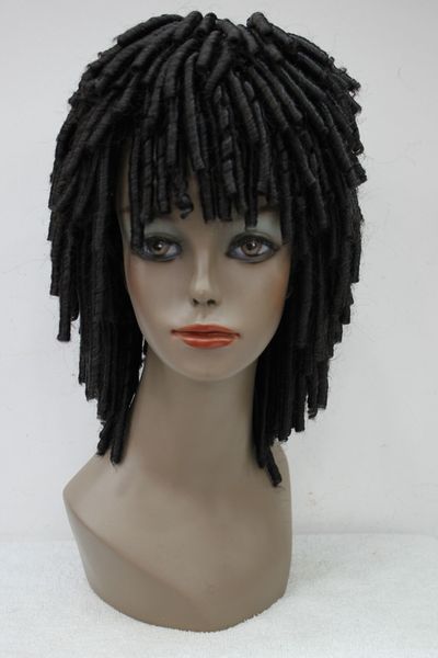 

dark brown african style women lady wigs dreadlocks fancy dress ruud gullit wig, Black;brown
