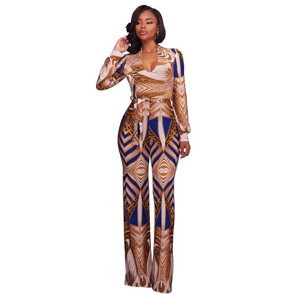 

europe and america real 2018 new style womens printed jumpsuit, Black;white