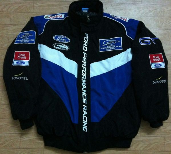 

2021 embroidery cotton nascar moto car team racing jacket suit, Black;red