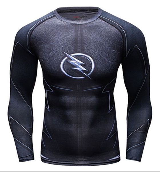 

men sports t-shirt long sleeve fitness compression sports clothes quick drying slim skinny ing, Gray;blue