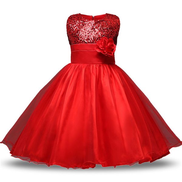 2019 Teen Girl Clothes Christmas Tutu Flower Kids Dresses For Girls Wedding Baby Girls Kids Ceremonies Party Costumes Age 11 12 Years Y1891309 From