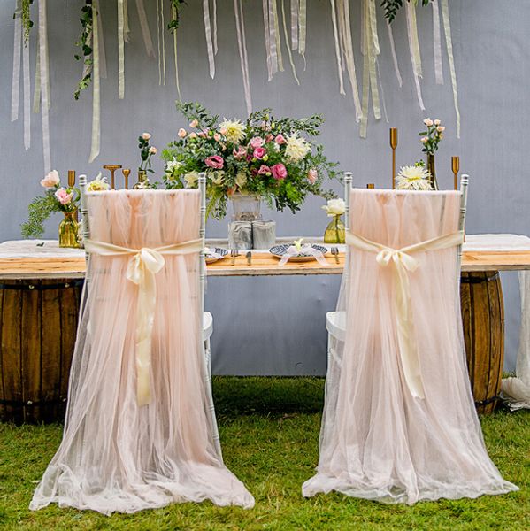 Tulle Chair Covers Romantic Soft Tulle Chair Cover Birthday Party
