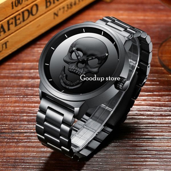 

biden men's net with taro personality men's watch waterproof fashion trends black watch stainless steel strap s, Slivery;brown