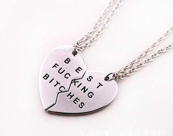 

лучшие суки кулон ожерелье подарок на день рождения золотой серебряный тон(2шт