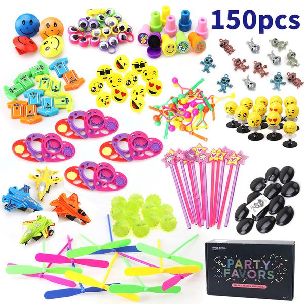 

amy & benton party favor toys for kids birthday 150 pcs pinata filler toys carnival prizes for boys and girls treasure box/chest