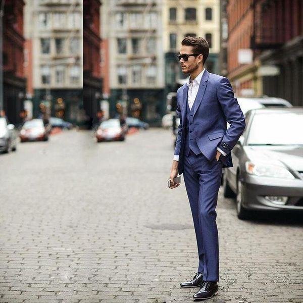 

3 piece (jacket+pants+vest) blue business mens suits wedding tuxedos groomsmen man suit formal suit for men, Black;gray