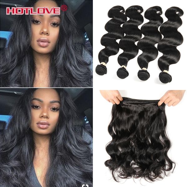 Hotlove Indian Virgin Hair Body Wave India Human Hair Weave 3 4
