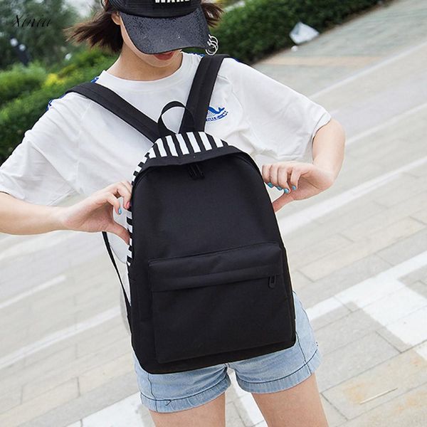 

canvas letter backpack travel backpack student bag shoulder bag youth backpacks for teenage bagpack