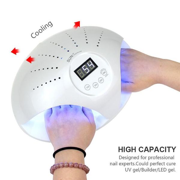 

2018 new sun nail lamp 48w painless mode uv/led lamp two-hand smart nail dryer super space rapid baked all types of polish