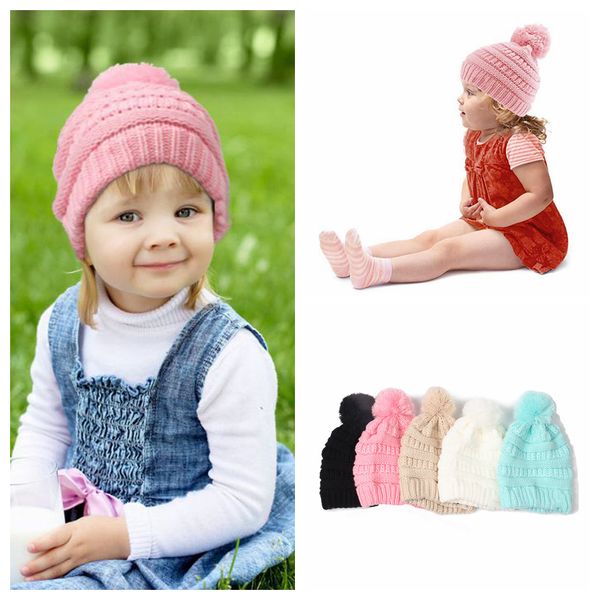 

crochet hats beanie knitted hats chunky skull caps fashion winter knit ooa2452 oversized trendy cable outdoor warm kids slouchy kwnlv, White;black