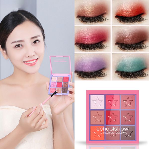 

cosmetic matte eyeshadow cream makeup palette shimmer set 9 colors eyeshadow maquiagem profissional completa #25