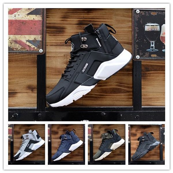 

huarache 6.0 кроссовки роскошные мужские дизайнерские туфли кроссовки на молнии черны