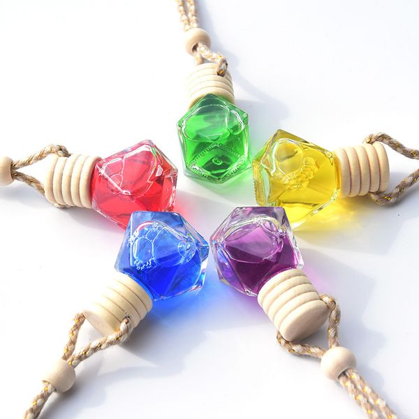 

5 scents mini car air freshener purifier car ornament lavender lemon sweet olive ocean cologne car perfume bottles with retail box
