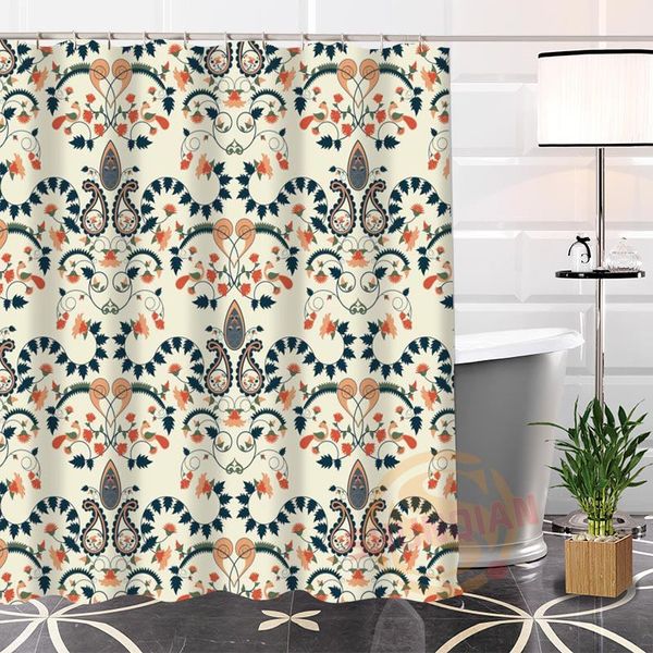 

wholesale-modern custom pattern@1 new arrival fabric 100% polyester shower curtain bathroom waterproof popular h0223-62