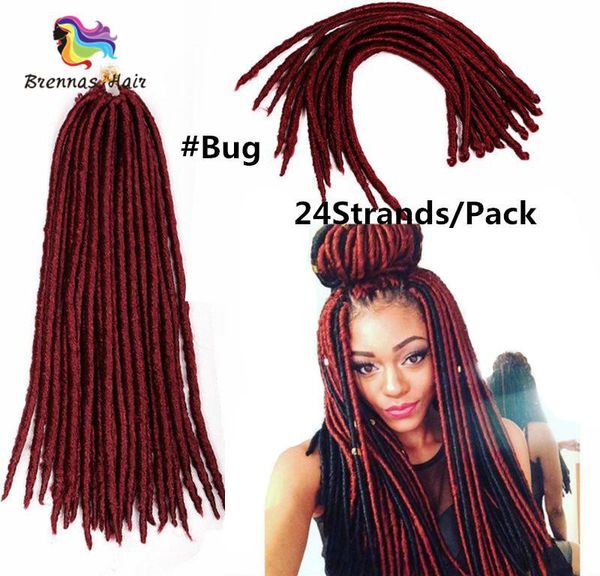 2019 Star Style Soft Dreadlocks Twist Hair Extensions Crochet Braids 18inch 24roots Synthetic Faux Locs Braiding Hair For African American Women From
