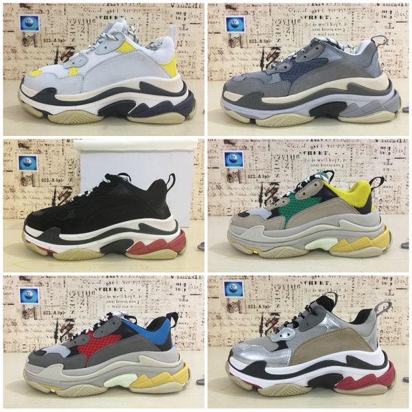 

paris luxury triple-s designer low boots new sneakers men's women's running shoes buffer sports trainers shoes, White;red