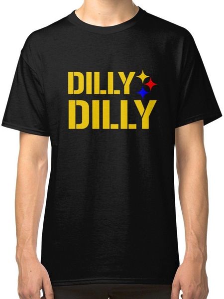 Dilly Dilly Steelers Men/'s Black Tees Shirt Clothing