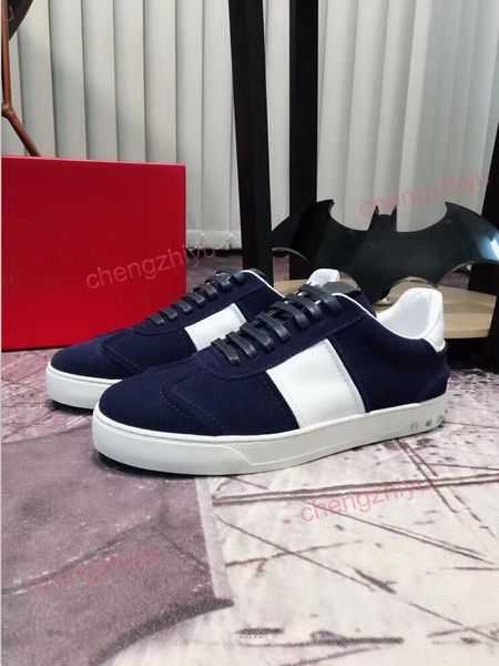 

2019 luxury de igner men ca ual hoe men ca ual hoe luxury neaker velvet red green deep blue color qulity with box