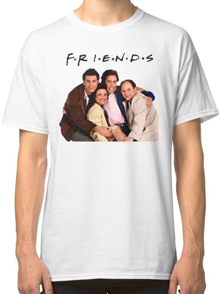 

SEINFELD X друзья мужская белая футболка тройники одежда
