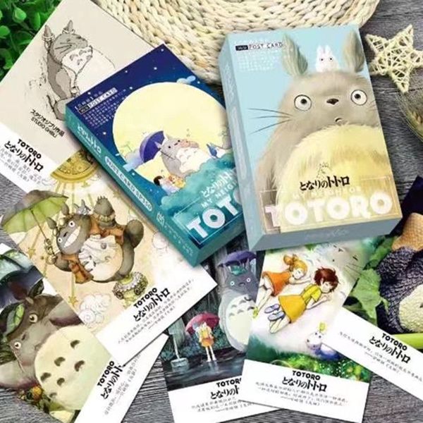 

8 pack/lot miyazaki totoro greeting card postcard birthday letter envelope gift card set message