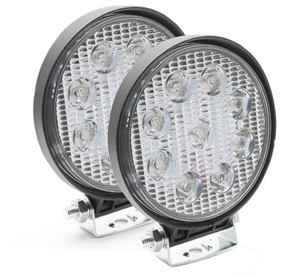 

led рабочий белый свет круглый лампы выделить 27 вт ультратонкий 12 в 24 в led рабочая лампа внедорожных внедорожник экскаватор инженерные л