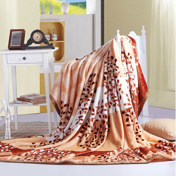 

coral fleece fabric blanket throws on sofa/bed/plane/travel modern style soft bed sheet blanket #