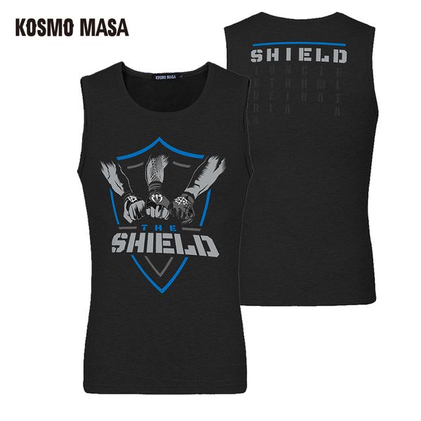 

kosmo masa 2017 wrestling roman reigns the shield "shield united "men ' tank cena dean ambrose tee hip hop tank gym clothes, White;black