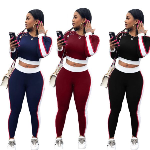 

Woman Sportswear Sweatshirt + Long Pants Sweatpants Two-piece Set Long Sleeve Jogging Sport Suit for Ladies Tracksuit Sweatsuit