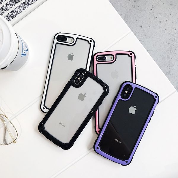 

new arrival for samsung galaxy s8 plus case luxury baking finished jelly tpu frame acrylic rear phone case hybrid cellphone cover