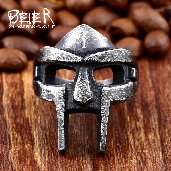 

beier 316l stainless steel nordic vikings vintage egyptian pharaoh mask fashion wholesale ring jewelry lr515, Golden;silver