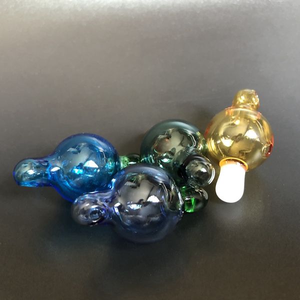 

New carb cap glass Bubble round ball dome for Quartz Thermal P Banger Nail Honey Bucket Dabber glass water pipes Bong Oil Rig