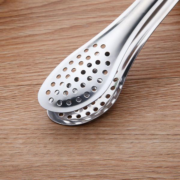 

100pcs stainless steel tongs bbq kitchen cooking serving utensil tong anti heat bread clip pastry clamp barbecue tongs